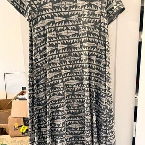LuLaRoe Black and Gray Geometric Dress